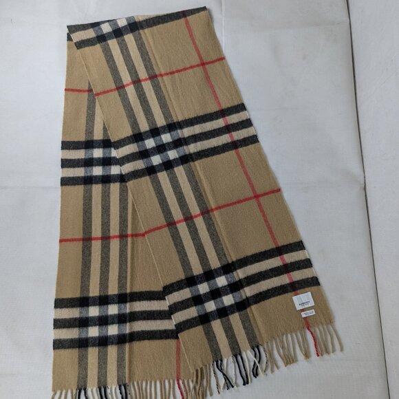 Burberry London England Classic Nova Check 100% Cashmere Beige Scarf - Scotland - Picture 2 of 7